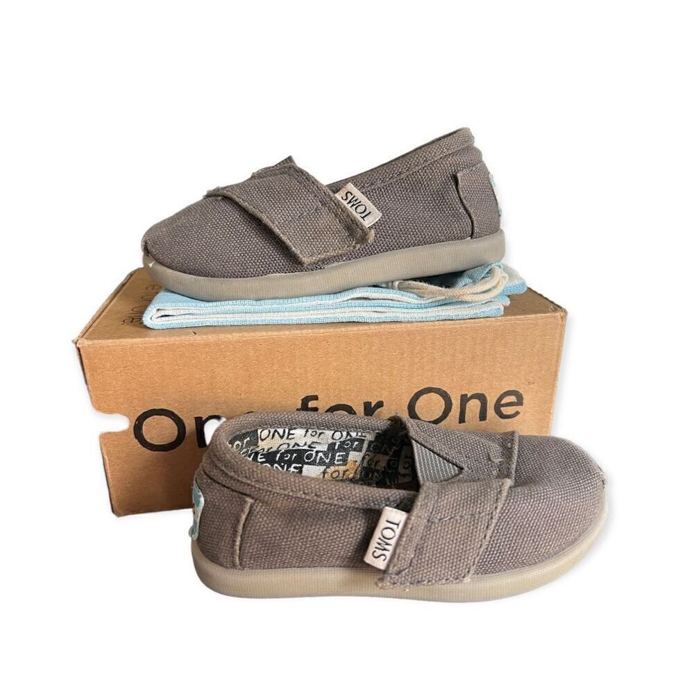 Baby Unisex Toddler Boys Tiny Toms Slip On Shoes w Dustbag & Box   - Sz 5